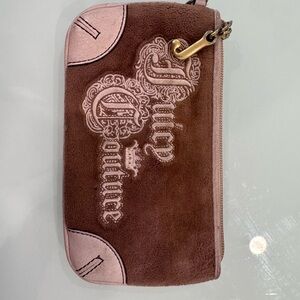Juicy Couture Brown and Pink Wristlet